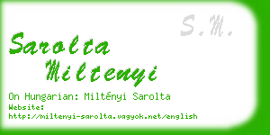 sarolta miltenyi business card