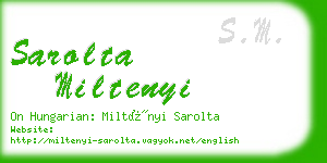 sarolta miltenyi business card